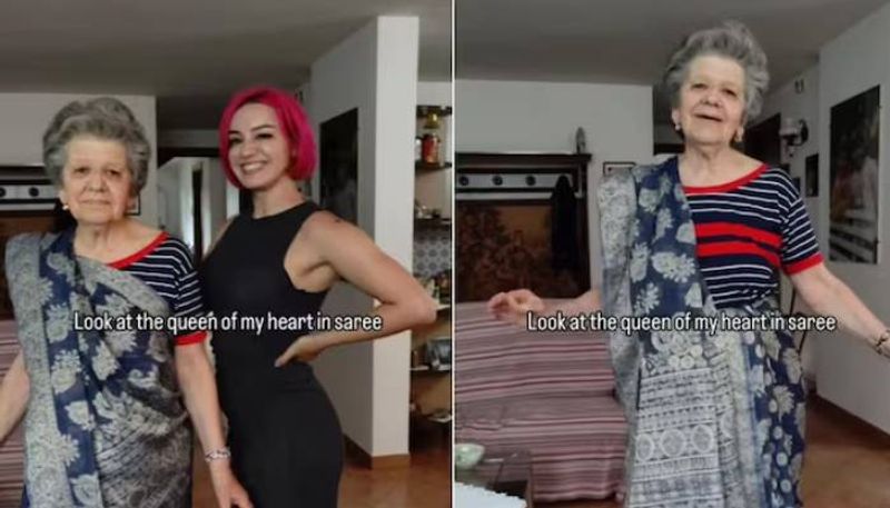 Italian woman wants to wear saree granddaughter fulfill the dream