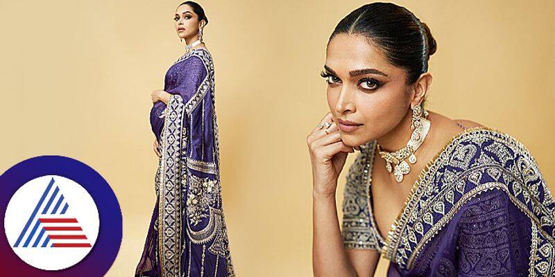 Deepika Padukone At Anant Radhika Sangeet Flaunts Baby Bump In Purple Saree roo