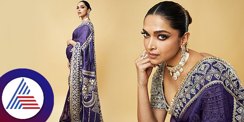 Deepika Padukone At Anant Radhika Sangeet Flaunts Baby Bump In Purple Saree roo