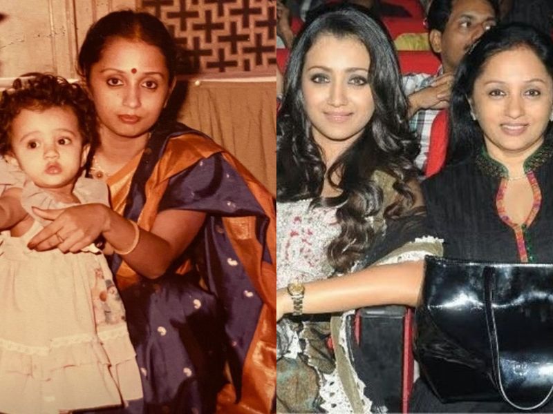 Actress Trisha With her mother Uma krishnan Rare unseen photos goes viral Rya