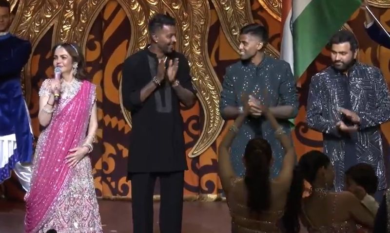 Nita Ambani Gives an emotional speech about Hardik Pandya at Anant and radhika merchant sangeet rsk