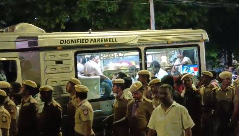 BSP Tamil Nadu State President Armstrong supporters carrying body to Ayanavaram ans