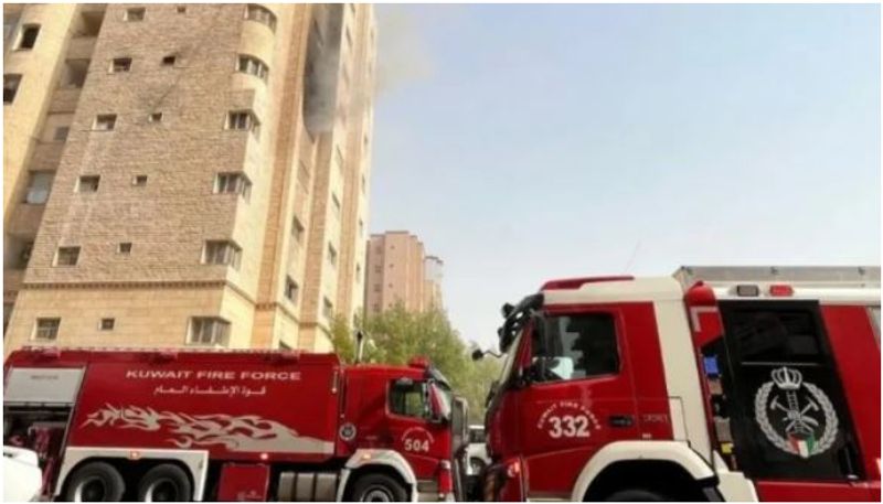 one died in kuwait residential building fire 