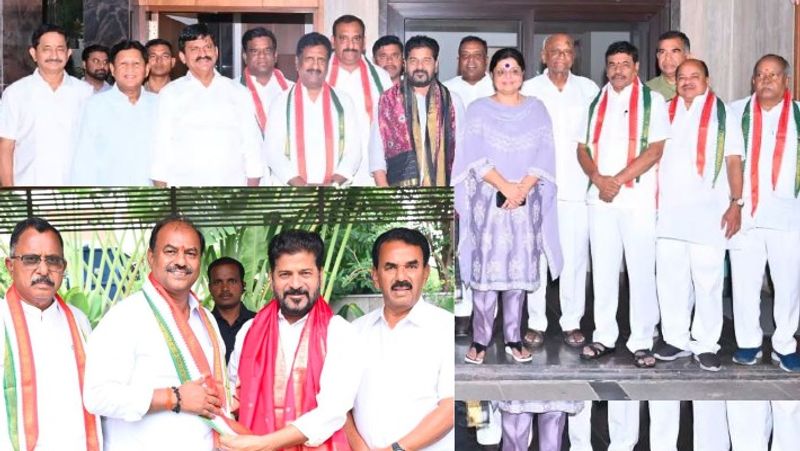 Operation Hasta in Telangana After 6 Parishad members now one more BRS MLA joined Congress akb