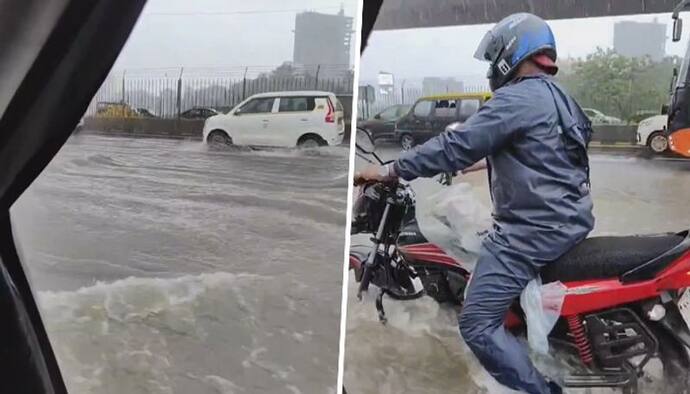 Severe rainfall grips Mumbai: Train services suspended, roads flooded (WATCH)