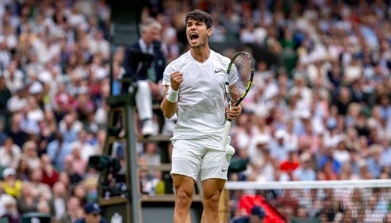 Carlos Alcaraz beats Ugo Humbert reaches Wimbledon 2024 quarter finals kvn