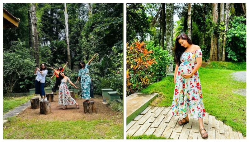 Kannada TV stars pregnant Neha Gowda enjoying coorg trip  gow 