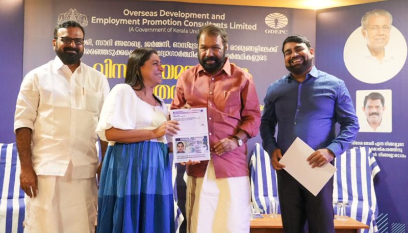 Education Minister V Sivankutty handed over travel documents for 139 more people to work and study abroad through ODPEC