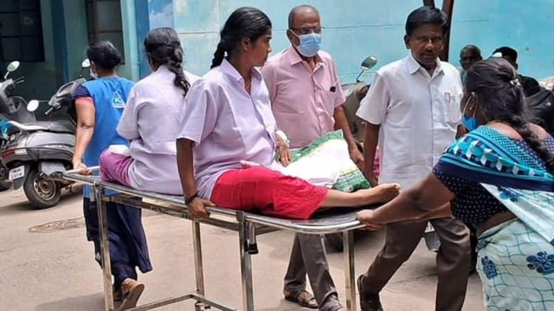 The incident of 2 patients being taken on a single stretcher in a government hospital has caused a shock in madurai vel