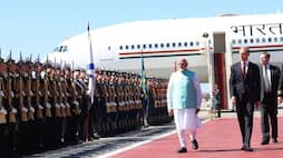 pm modi russia visit arrives in moscow accorded guard of honour zrua