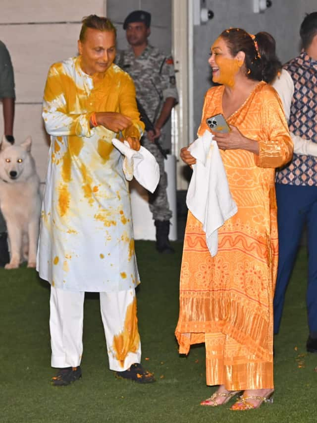 Anil and Tina Ambani shine at Anant Ambani and Radhika Merchant s haldi ceremony