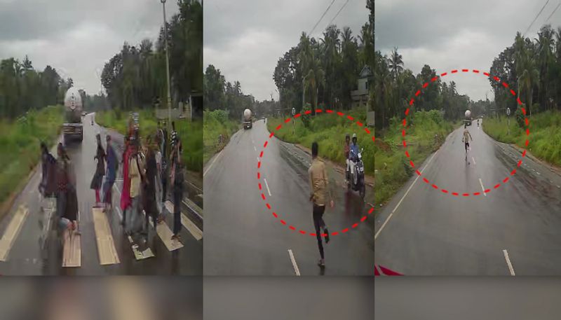 Private bus hit students while crossing the road through Zebra Line; Shocking CCTV footage out