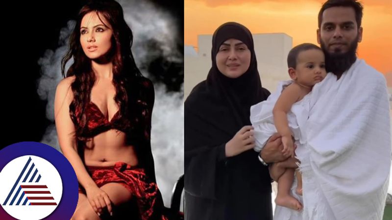 Sana Khan who left cinema for islam revealing the face of her son Tariq Jamil in an adorable video suc