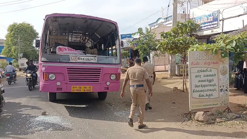 In Madurai, the young man escaped after breaking the glass of the bus vel