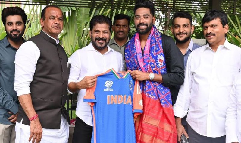 Telangana CM Revanth Reddy Felicitated Team India Bowler Mohammed Siraj AKP