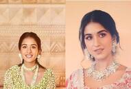 radhika merchant haldi ceremony wore anamika khanna  flower lehenga dupatta jewelry anant ambani wedding kxa  