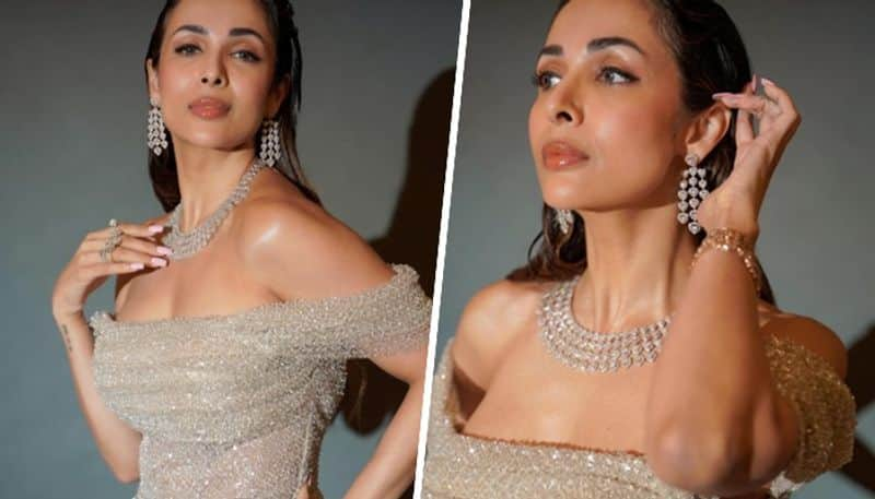 Malaika Arora SEXY photos: 50-year-old looks HOT in stylish shimmery off-shoulder dress; check out  RBA