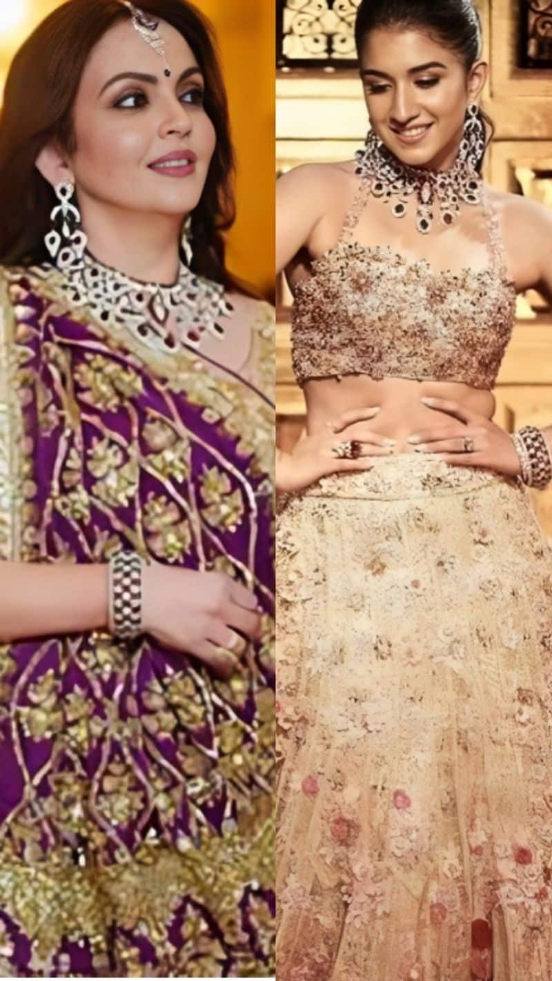 radhika merchant isha ambani wore nita ambani  shloka mehta wedding jewelry anant ambani wedding kxa