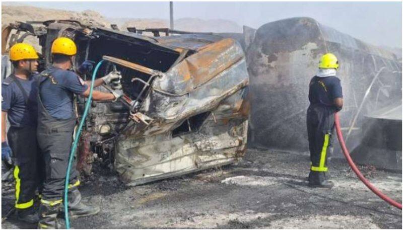 fuel tanker catches fire and driver died 