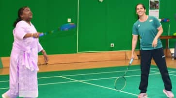 WATCH Video: President Droupadi Murmu Engages in Badminton Match with Saina Nehwal NTI