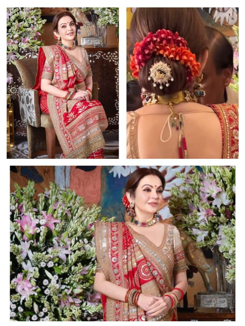 Nita Ambani looks REGAL in red for 'Mata Ki Chowki' [PHOTOS] ATG