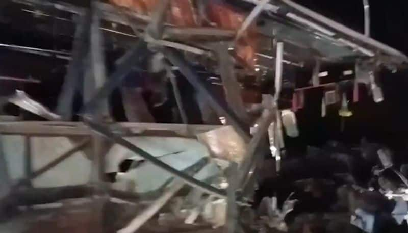 Karnataka Nine passengers killed fifteen injured as Bengaluru Tirupati bus collides with lorry near Kolar vkp