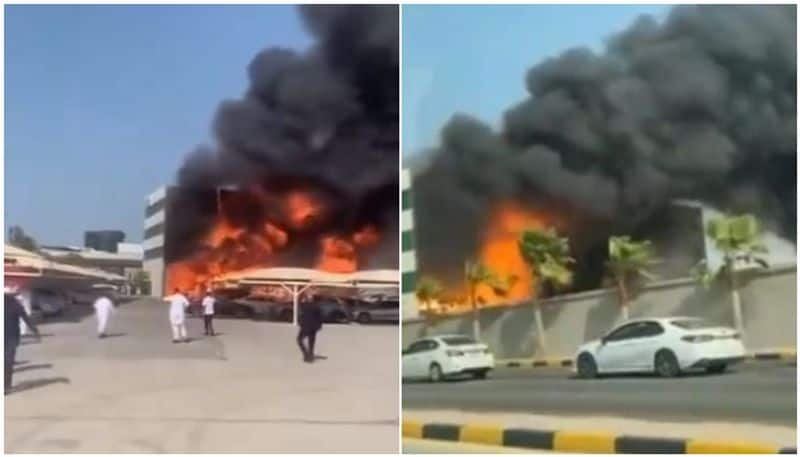 massive fire breaks out in al khobar saudi arabia 