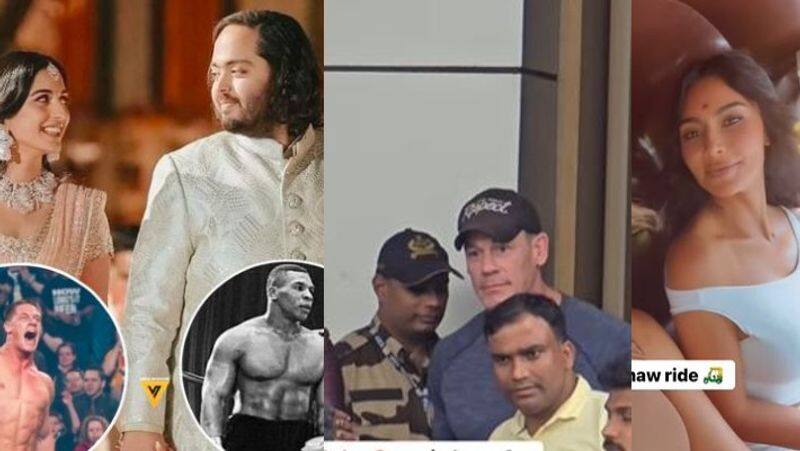 Wrestler John Cena, Mike Tyson, Kim Kardashian starstudded in radhika merchant anant ambani wedding akb