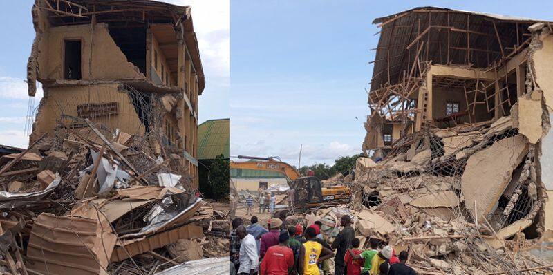 school building caved in Nigeria 22 students killed  injured 130 