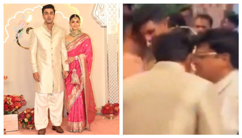 WATCH - Ranbir Kapoor's EPIC reaction goes VIRAL as guest hands over business card at Anant Ambani wedding ATG