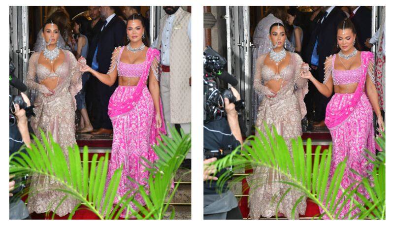 Anant Ambani, Radhika Merchant Wedding: Kim Kardashian, Kloe make heads turn in lehenga; see NEW pictures ATG