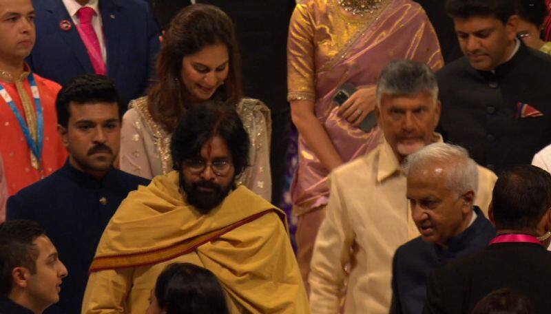 anant radhika ashirwad function andhra chief minister and deputy chief minister pawan kalyan attended ans