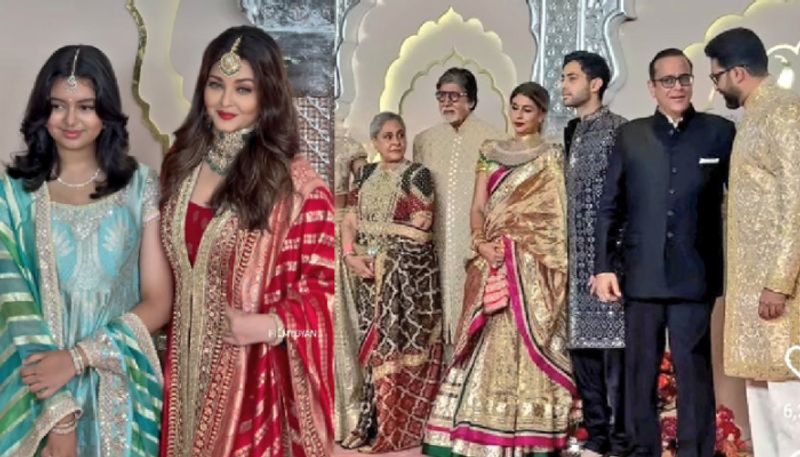 Aishwarya rai and abhishek Bachchan gave big clue at ambani wedding arj