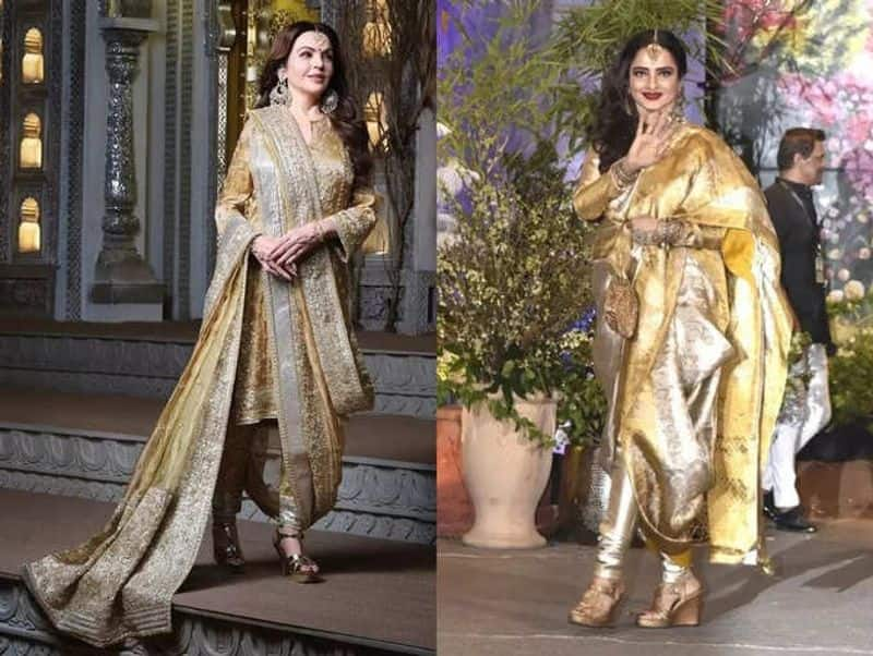 Actress Rekha's Hyderabadi kurta and khada dupatta are back, thanks to Nita Ambani sgb