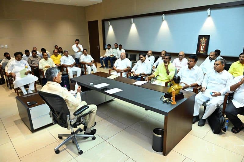 Chief Minister Nara Chandrababu Naidu Requests People and Party Workers to Stop Touching His Feet