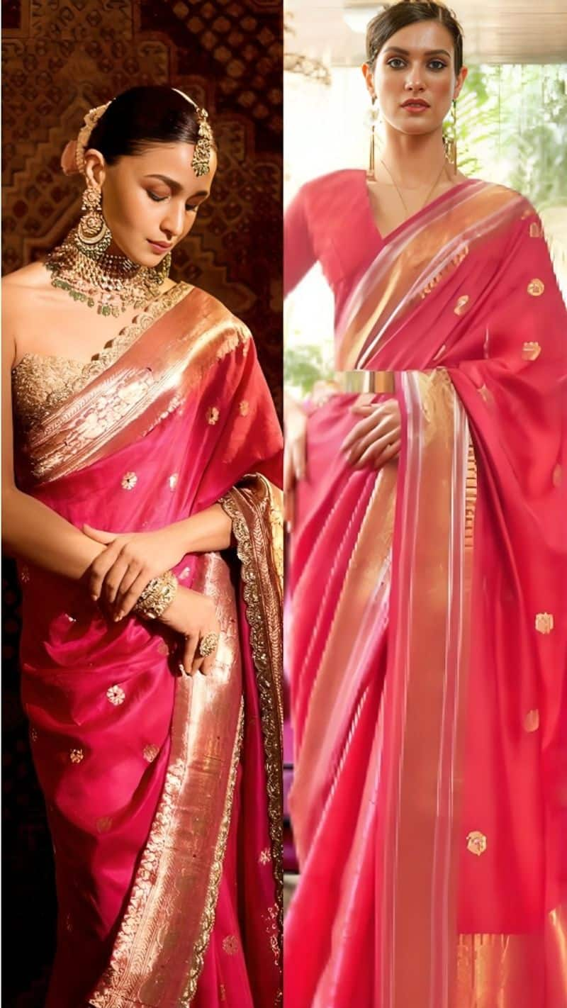 recreate alia bhatt pink saree from anant radhika wedding