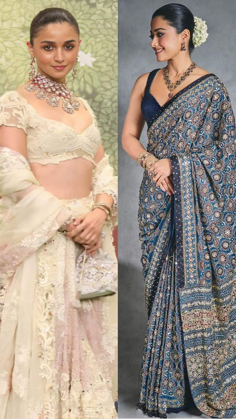 alia bhatt Rashmika Mandanna ambani function look