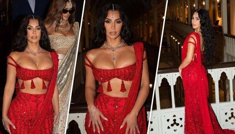 SEXY photos: Kim Kardashian dons red attire at the lavish Ambani wedding in Mumbai [PICTURES] ATG