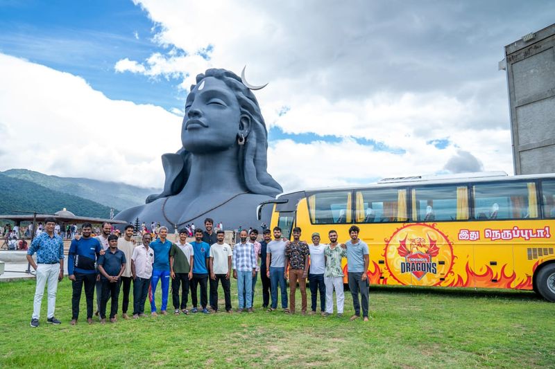 TNPL Dindigul Dragons visit Isha foundation in Coimbatore sgn