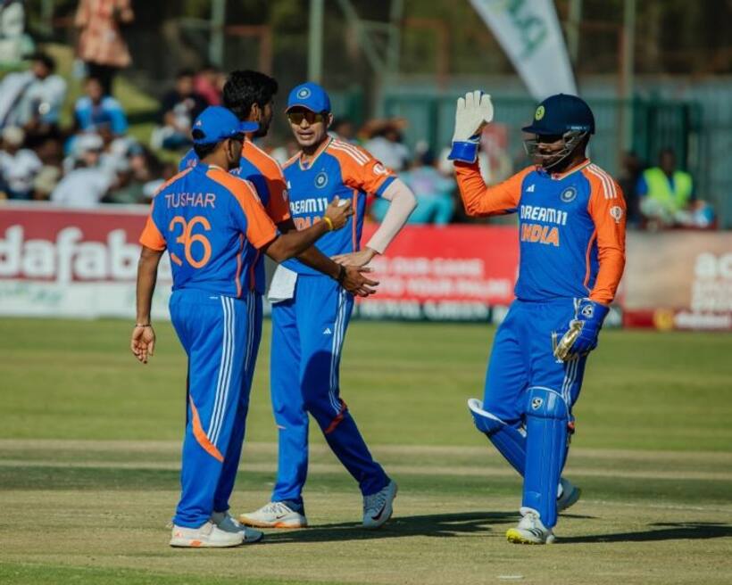 Sanju Samson, Shivam Dube and Mukesh Kumar lead India to 42 run win over Zimbabwe, secure T20I series 4 1