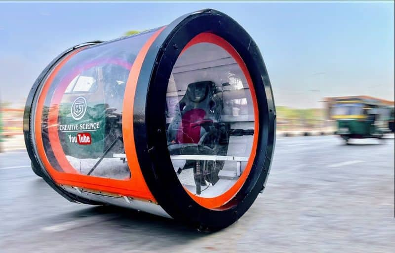 Tyreless Capsule Car: Surat's Engineering Students Redefine Future Mobility sgb