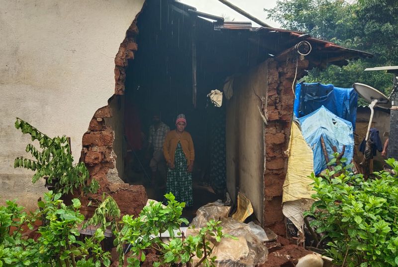 Heavy rain across Kodagu district houses collapse gvd