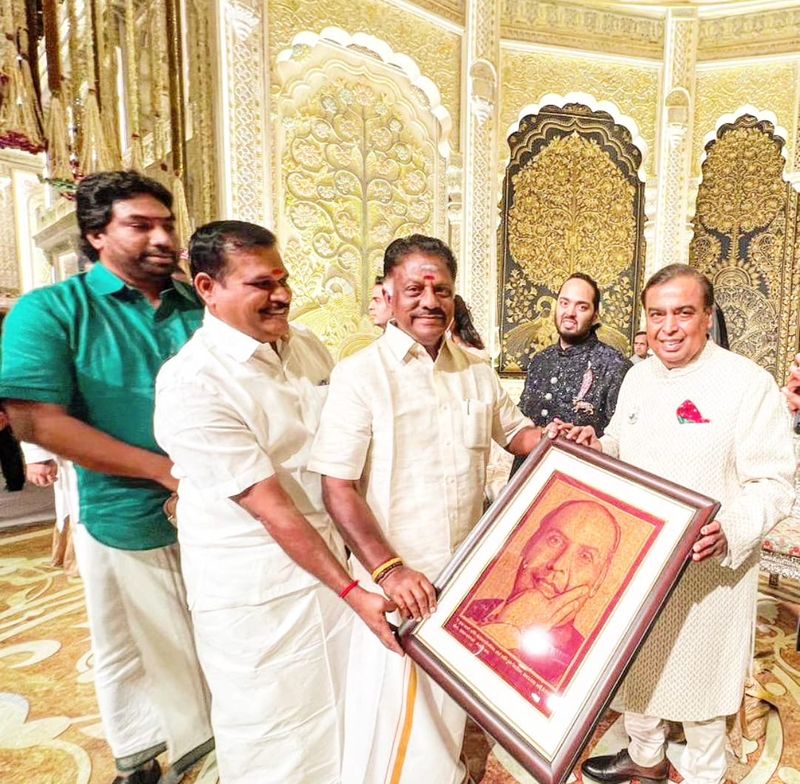 O Panneerselvam attends Anand Ambani Radhika Merchant Wedding in Mumbai sgn