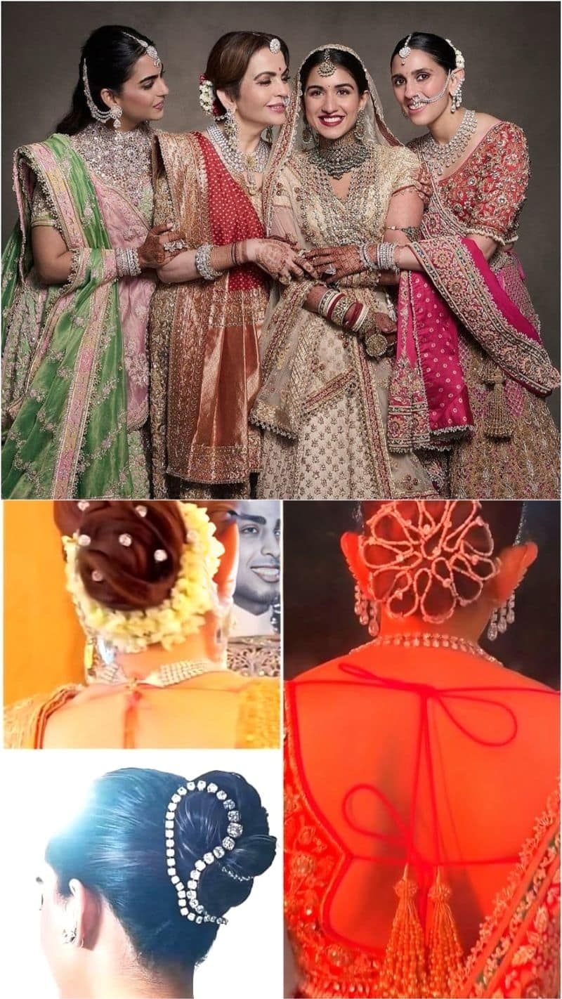 ambani ladies hairstyles anant Radhika wedding