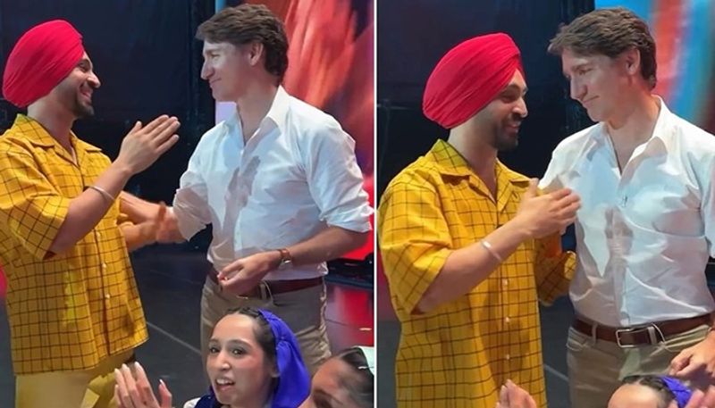 Watch Diljit Dosanjh greets Canada PM Justin Trudeau on stage before his concert in Toronto RBA