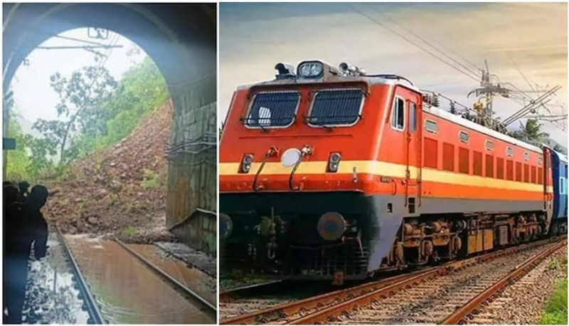 Train cancelled in Konkan Railway route due to landslide