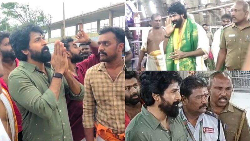 Actor Sivakarthikeyan had darshan of Swami at Tiruchendur Murugan temple today video goes viral-rag