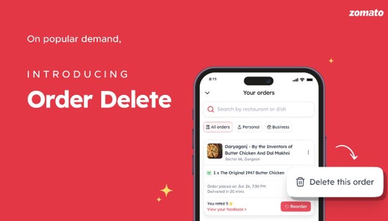 Wife checks order history Zomato introduces Delete Order option in response to customer demand from an year ago vkp