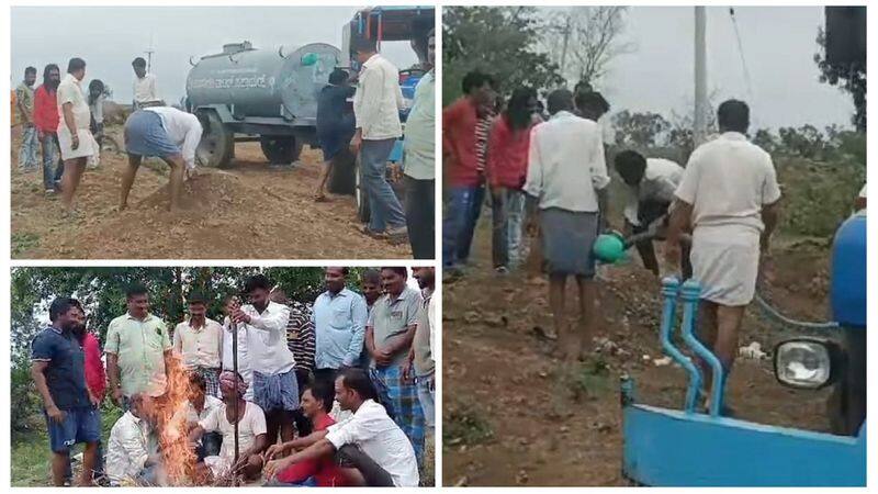 strange ritual in Kalakeri village at vijayapura district for rain gvd