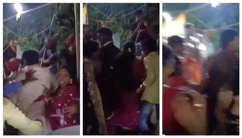 video of the grooms family beating up the bride and her family for not serving fish curry for the wedding feast has gone viral